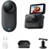 Insta360 GO 3S Nero Notte 128GB Cam 4K per vlogging POV a mani libere montaggio magnetico