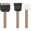 Nedis Cavo di alimentazione interna Nedis | SATA 15 pin maschio | Molex femmina / SATA 15 pin femmina | placcato oro | 0,20 m | rotondo | PVC | vario | sacchetto di plastica NE550677286