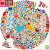 EEBOO puzzle rotondo uccello blu e giallo 500 pezzi