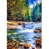 Grafika Puzzle Paesaggio Bella cascata nella foresta - 2000 pezzi