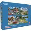 GIBSONS Puzzle Gita con la famiglia 4x500 pezzi