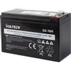 Vultech Batteria Ermetica Al Piombo AGM VRLA 12V 7Ah Faston F2 Per UPS, Allarmi E Videosorveglianza