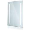 V-TAC VT-8700 specchio led rettangolare 35W da bagno con lampada luce bianco freddo 6400K acciaio IP44 antifog- sku 2140451