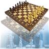 Set Da Gioco Pieghevole Da Viaggio in Legno per Scacchi, Dama, Backgammon, 3 in