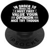 Retro Funny Sayings Apparel Gifts Devo prima valutare la tua opinione Umorismo sarcastico divertente PopSockets PopGrip Adesivo