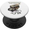 Lakelandwholesale1 T Shirt Company Riavvolgimento della cassetta e del floppy disk del decennio 90 PopSockets PopGrip Adesivo