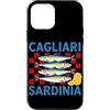 Coastal Sardine Tinned Fish Summer Retro Custodia per iPhone 12 mini Cagliari Sardegna Sardine Retro Pesce in scatola Grafica Costiera