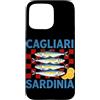 Coastal Sardine Tinned Fish Summer Retro Custodia per iPhone 15 Pro Max Cagliari Sardegna Sardine Retro Pesce in scatola Grafica Costiera