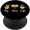 Colombia Paz Amor Cafe Tees Colombia Paz Amor Caffè Peace Love Caffè PopSockets PopGrip Adesivo