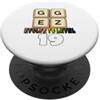 Lustige Gamer Nerd Sprüche Motive GG Easy Funny Gamer - Scritta per il 19° compleanno PopSockets PopGrip Adesivo