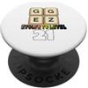 Lustige Gamer Nerd Sprüche Motive GG Easy Funny Gamer - Scritta per 21° compleanno PopSockets PopGrip Adesivo