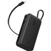 Belkin UltraCharge Power Bank 10000mAh 45W PD, Power Bank con Cavo integrato, Display Digitale, Caricatore Portatile USB-C a Ricarica Rapida per iPhone, iPad, Galaxy, Pixel, MacBook Air ecc., Nero