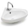 BAGNOEXPERT Lavabo ad angolo sospeso salvaspazio cm. 33x33 in ceramica bianco lucido - Cod. Articolo: 00118