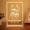 HOBULL Regalo Papa - Lampada Festa del Papa Idee Regalo Personalizzato, Luce Notturna Personalizzata Regalo Per Papà con Nome, Papà Pugno di Squadra Acrilico Targa Regali Papa Compleanno