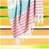 Ruggeri Maxi Telo Mare Fouta 100% Cotone - Asciugamano Mare Multiuso Leggero e Compatto - Telo Spiaggia, Piscina e Viaggio - Alta Assorbenza, Asciugatura Rapida (Azzurro, 90x170 cm)