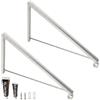 Zimoer Appendiabiti da Parete Pieghevole, Set da 2 Ganci Salvaspazio in Alluminio con Alta Capacità di Carico, Antiumidità e Anticorrosione, Ideale per Camera da Letto, Bagno, Armadio e Balcone (argento)