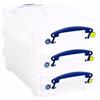 Really Useful Box 3 contenitori da 4,0 litri, per carta A4, trasparente