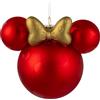 Hallmark Ornamento in vetro a forma di orecchie di Minnie, decorazione per albero Disney, rosso
