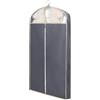 QiaoRong Custodie per Abiti, Buste per Vestiti Grande con Cerniera e Finestra Trasparente Visibile Copriabiti da Armadio per Pelliccia, Visone, Piumino, Cappotto di Cotone(Gray,60x10x110cm/24x4x43in)