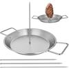 Behogan Spiedino verticale in acciaio inox, spiedini per barbecue con 3 spiedini rimovibili, spiedino verticale per barbecue, barbecue a gyross spiedino per la casa (8,10,12 pollici)