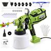 AECHO Pistola per Verniciare, 850W HVLP Pistola a Spruzzo per Verniciare con Contenitore 1400ml, 5 Ugelli in Ottone, Luce LED, Regolabili Flusso e Larghezza Spruzzatore Vernice per Muri, Pareti, Soffitti
