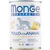 Monge Monotrotein CHICKEN WITH PINEAPPLE, cibo umido per cani (cibo per cani a base di pollo e ananas, di alta qualità, senza coloranti aggiunti, a basso contenuto di zucchero, senza cereali, 400 g)