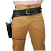 Hperu Cintura per pistola da cowboy, western in pelle regolabile per feste in maschera cosplay nere - fondine western