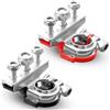 URAQT Terminali di Batteria, 2 Pezzi Connettori di Batteria Positivo e Negativo, 12V 24V Morsetti Batteria Auto, con Bullone M8, per Auto, Furgoni, Barche, Camion, Camper