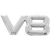 Generic Adesivo 3D cromato per auto V8, in ABS, facile installazione