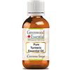 Greenwood Essential Olio essenziale di curcuma puro (Curcuma longa) distillato a vapore 30 ml (1 oz)