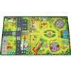 HuggyPlay tappeto da gioco parco divertimenti tappeto per bambini 90 x 150 cm