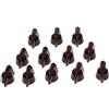 KAISH 12pcs 1/4 Vintage sollevato Mini Chicken Head Knobs Piccole Dimensioni Guitar Bass Potentiometro Manopole con Set Vite Marrone