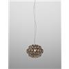 Vistosi MINIGIOGALI SOSPENSIONE 35 CRISTALLO BRONZO MONTATURA CROMO LUCIDO 1 LUCE ATTACCO E27