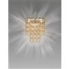 Vistosi MINIGIOGALI APPLIQUE A PARETE CRISTALLO AMBRA MONTATURA CROMO LUCIDO 1 LUCE ATTACCO E14