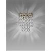 Vistosi MINIGIOGALI APPLIQUE A PARETE CRISTALLO ARGENTO MONTATURA BRONZO OPACO 1 LUCE ATTACCO E14