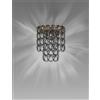 Vistosi MINIGIOGALI APPLIQUE A PARETE CRISTALLO NICKEL NERO MONTATURA BRONZO OPACO 1 LUCE ATTACCO E14