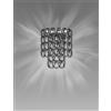 Vistosi MINIGIOGALI APPLIQUE A PARETE CRISTALLO NICKEL NERO MONTATURA CROMO LUCIDO 1 LUCE ATTACCO E14
