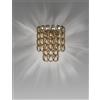 Vistosi MINIGIOGALI APPLIQUE A PARETE CRISTALLO ORO MONTATURA CROMO LUCIDO 1 LUCE ATTACCO E14