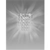 Vistosi MINIGIOGALI APPLIQUE A PARETE CRISTALLO TRASPARENTE MONTATURA CROMO LUCIDO 1 LUCE ATTACCO E14