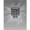 Vistosi MINIGIOGALI APPLIQUE A PARETE NERO MONTATURA CROMO LUCIDO 1 LUCE ATTACCO E14