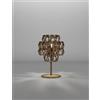 Vistosi MINIGIOGALI LAMPADA DA TAVOLO CRISTALLO BRONZO MONTATURA BRONZO OPACO 1 LUCE ATTACCO E27
