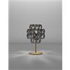 Vistosi MINIGIOGALI LAMPADA DA TAVOLO CRISTALLO NICKEL NERO MONTATURA BRONZO OPACO 1 LUCE ATTACCO E27