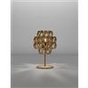 Vistosi MINIGIOGALI LAMPADA DA TAVOLO CRISTALLO ORO MONTATURA BRONZO OPACO 1 LUCE ATTACCO E27
