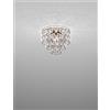 Vistosi MINIGIOGALI LAMPADARIO A SOFFITTO 40 CRISTALLO ARGENTO MONTATURA BRONZO OPACO 2 LUCI ATTACCO E14