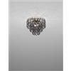 Vistosi MINIGIOGALI LAMPADARIO A SOFFITTO 40 CRISTALLO NICKEL NERO MONTATURA BRONZO OPACO 2 LUCI ATTACCO E14