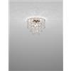 Vistosi MINIGIOGALI LAMPADARIO A SOFFITTO 40 CRISTALLO TRASPARENTE MONTATURA BRONZO OPACO 2 LUCI ATTACCO E14
