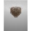 Vistosi MINIGIOGALI LAMPADARIO A SOFFITTO 50 CRISTALLO BRONZO MONTATURA CROMO LUCIDO 4 LUCI ATTACCO E27