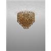 Vistosi MINIGIOGALI LAMPADARIO A SOFFITTO 50 CRISTALLO ORO MONTATURA CROMO LUCIDO 4 LUCI ATTACCO E27