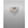 Vistosi MINIGIOGALI LAMPADARIO A SOFFITTO 50 CRISTALLO TRASPARENTE MONTATURA BRONZO OPACO 4 LUCI ATTACCO E27