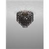 Vistosi MINIGIOGALI LAMPADARIO A SOFFITTO 50 NERO MONTATURA BRONZO OPACO 4 LUCI ATTACCO E27